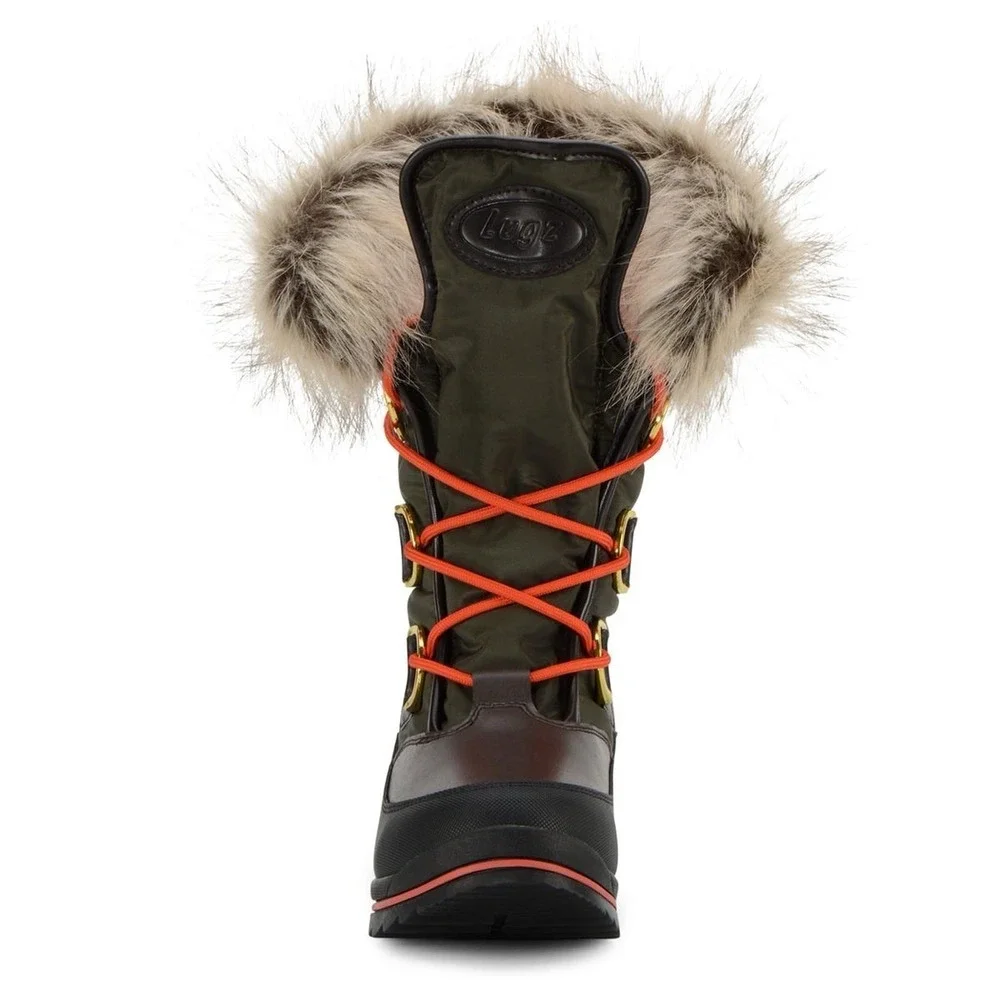Lugz Tundra Water resistant Winter Chukka Boots Black/ Olive Green Women's sz 7